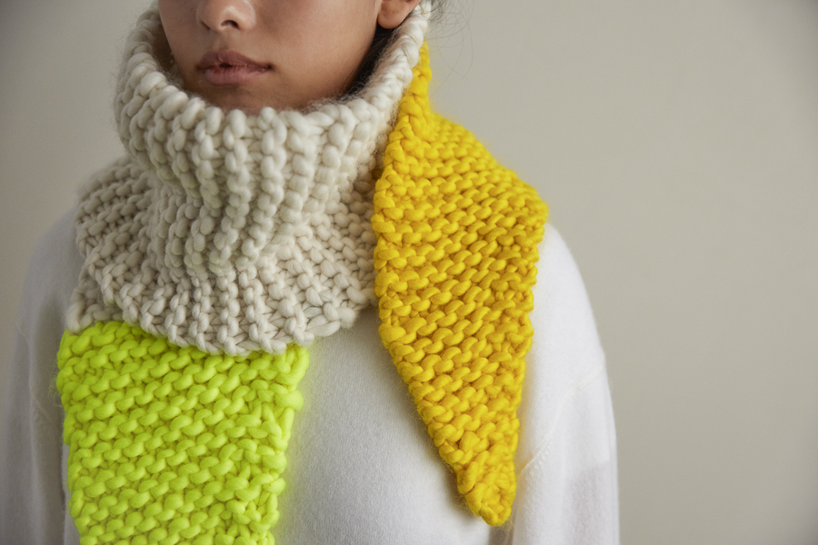 Color Tipped Scarf in Gentle Giant | Purl Soho