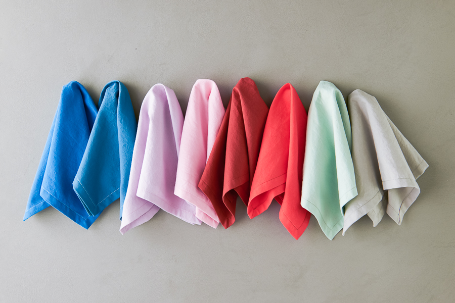 Classic Mitered Corner Napkins In Spectrum Cotton | Purl Soho