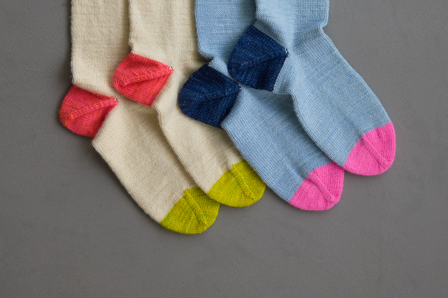Easy Heel Colorblock Socks In New Colors | Purl Soho