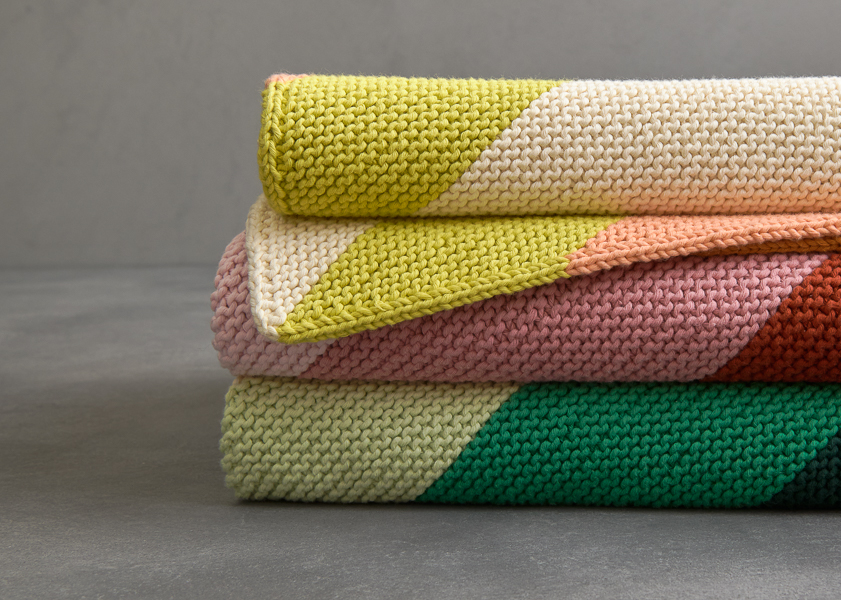Colorful Corner Blanket In Tulip Cotton | Purl Soho