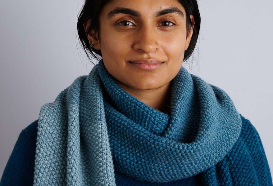 Nine-Note Seed Stitch Wrap in New Colors | Purl Soho