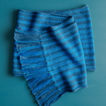 Horizon Line Wrap free Horizon Line Wrap knitting pattern in Purl Soho's Cotton Pure and Blackbird Linen yarns