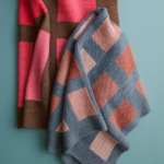 Fenestra Blankets free Fenestra Blankets knitting pattern in Note and Nine-Note Bundle yarn