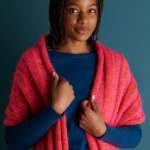 Wide Rib Wrap free Wide Rib Wrap knitting pattern in Good Wool and Tussock yarns